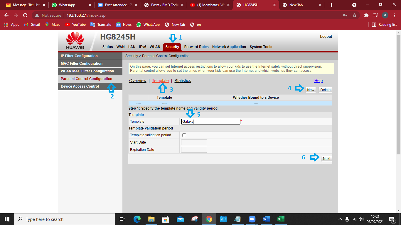 Cara seting parental control pada wifi modem huawei dengan benar