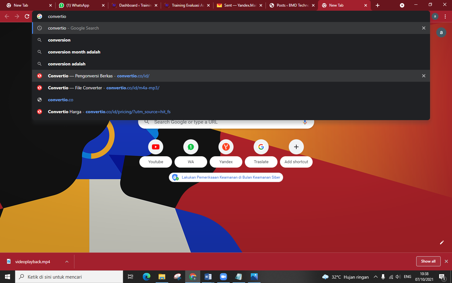Cara converter file mp4 ke mp3 di komputer tanpa istall aplikasi tambahan